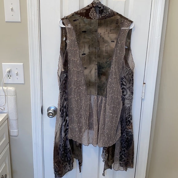 Alberto Makali Open Long Asymmetrical Vest NWT - Picture 13 of 16